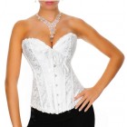 Gothic Brocade Corset White